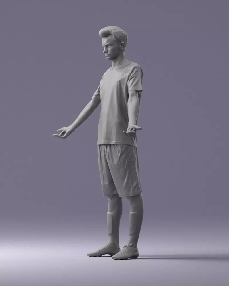 000308 Soccer Player in Blue and White Uniform 1114 3dp 3D print model_9