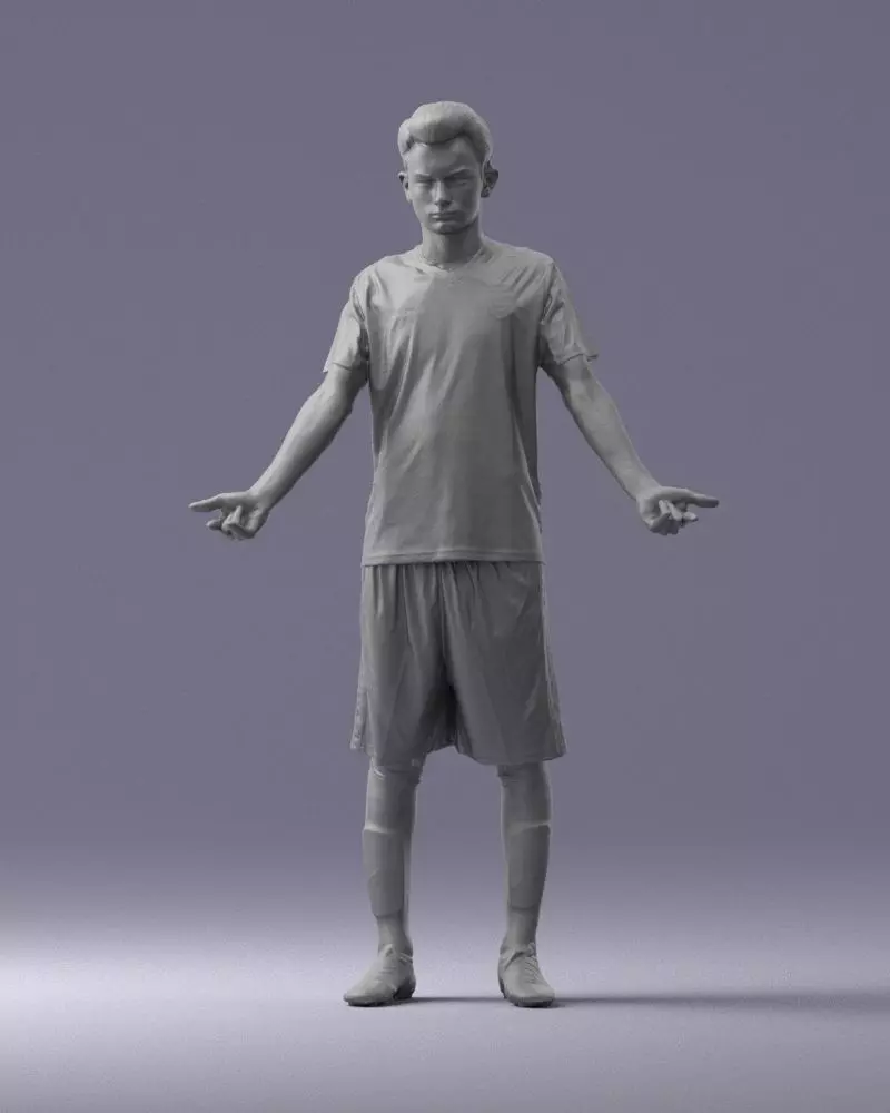 000308 Soccer Player in Blue and White Uniform 1114 3dp 3D print model_11