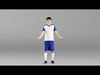 000308 Soccer Player in Blue and White Uniform 1114 3dp 3D print model_1