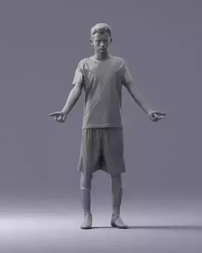 000308 Soccer Player in Blue and White Uniform 1114 3dp 3D print model 000308 Soccer Player in Blue and White Uniform 1114 3dp 3D print model