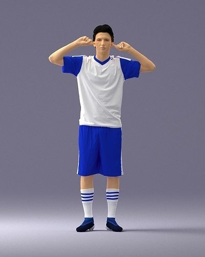 Soccer player 1114-10 3D model
