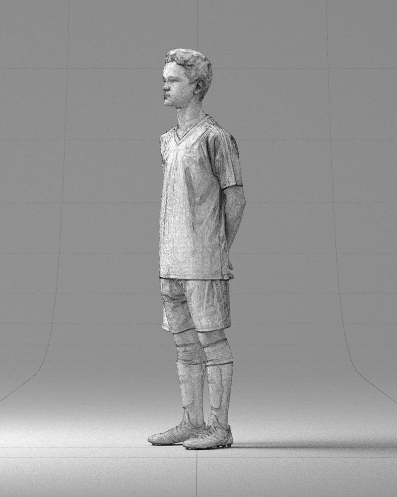 000319 Young Male Soccer Player Standing 1114 3D model_30