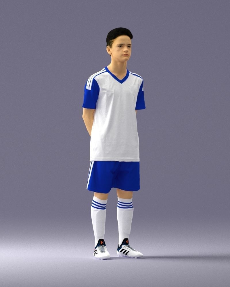 000319 Young Male Soccer Player Standing 1114 3D model_7