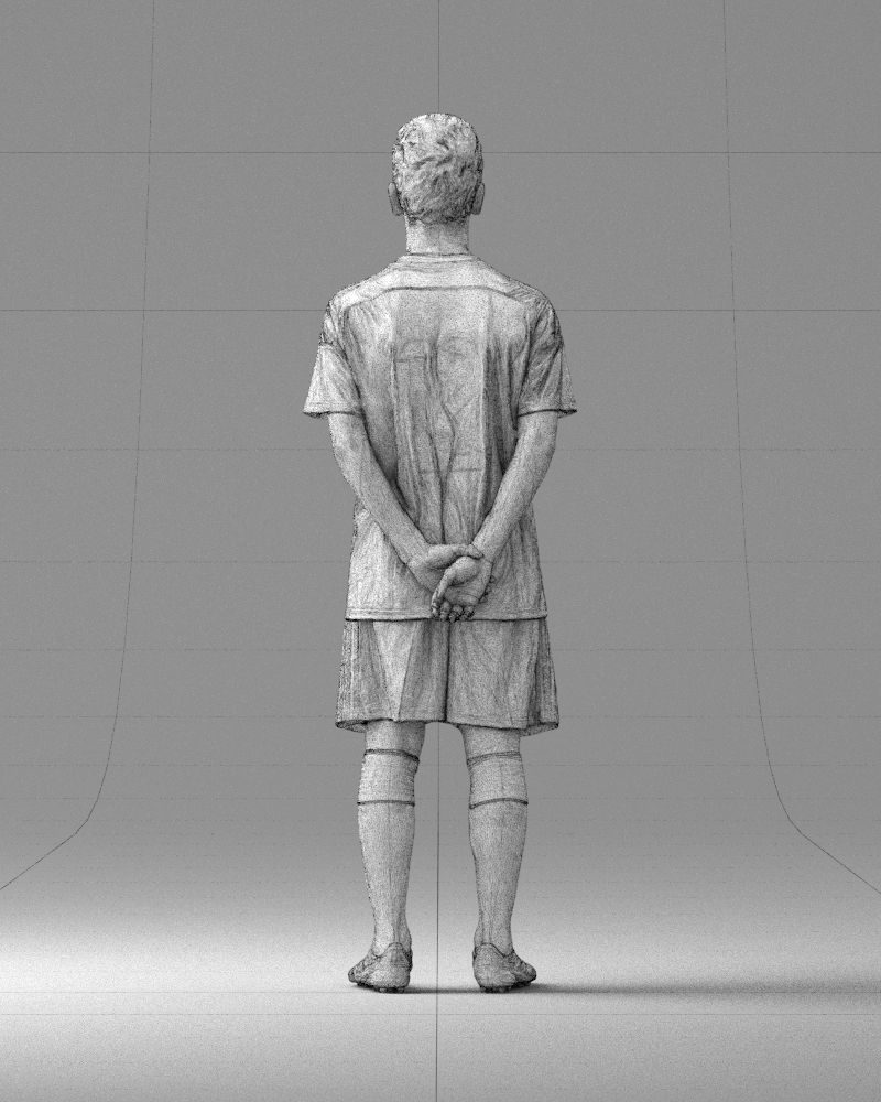 000319 Young Male Soccer Player Standing 1114 3D model_21