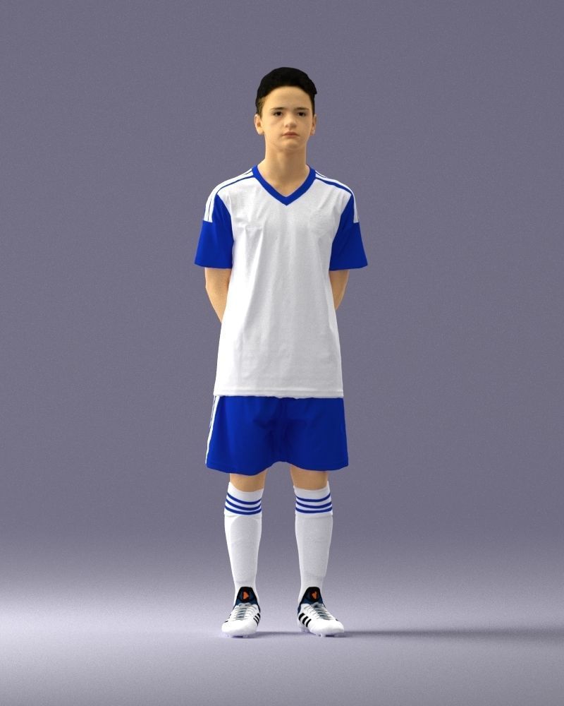 000319 Young Male Soccer Player Standing 1114 3D model_4