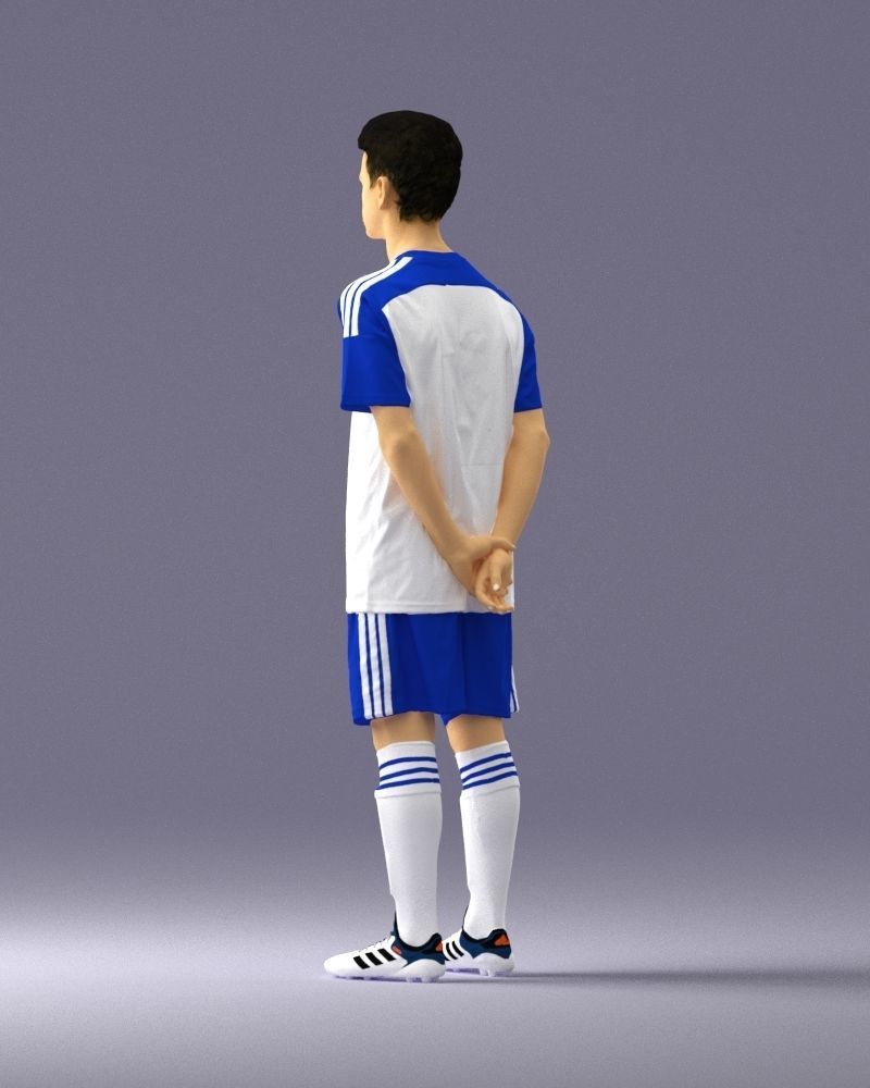 000319 Young Male Soccer Player Standing 1114 3D model_22