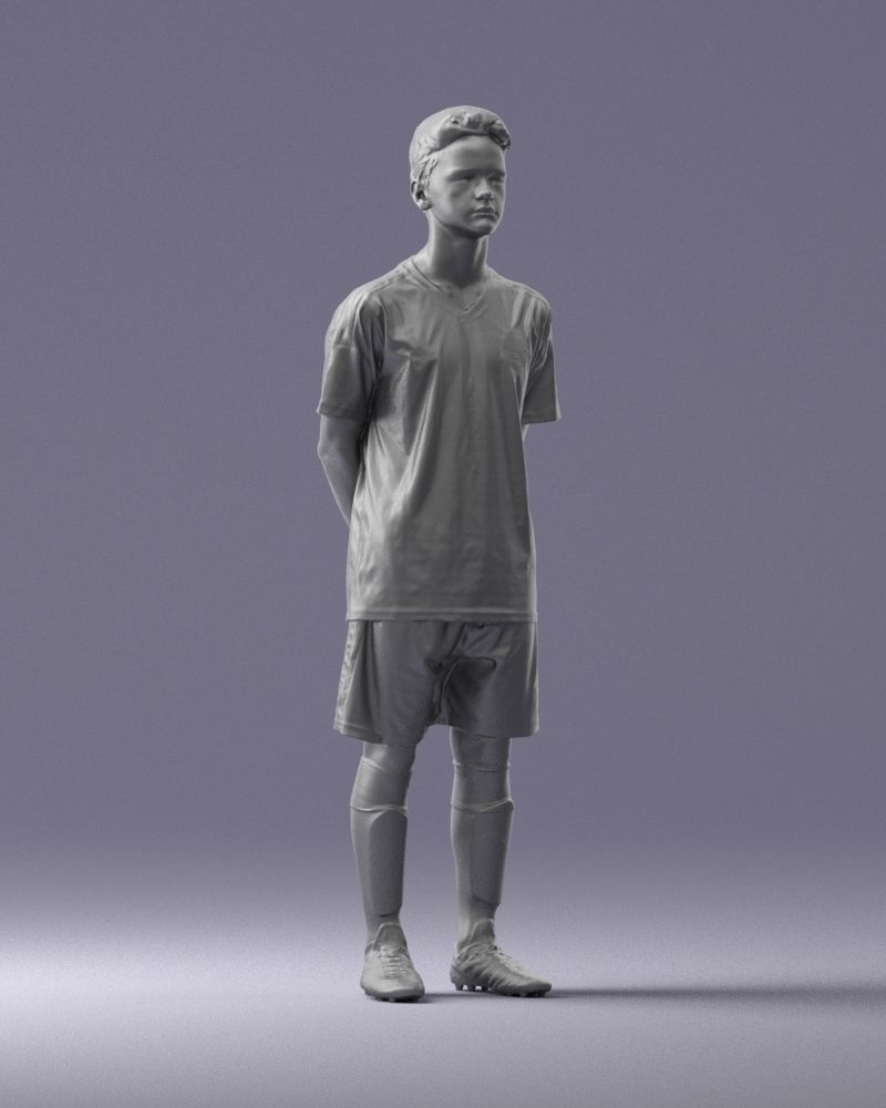 000319 Young Male Soccer Player Standing 1114 3D model_8