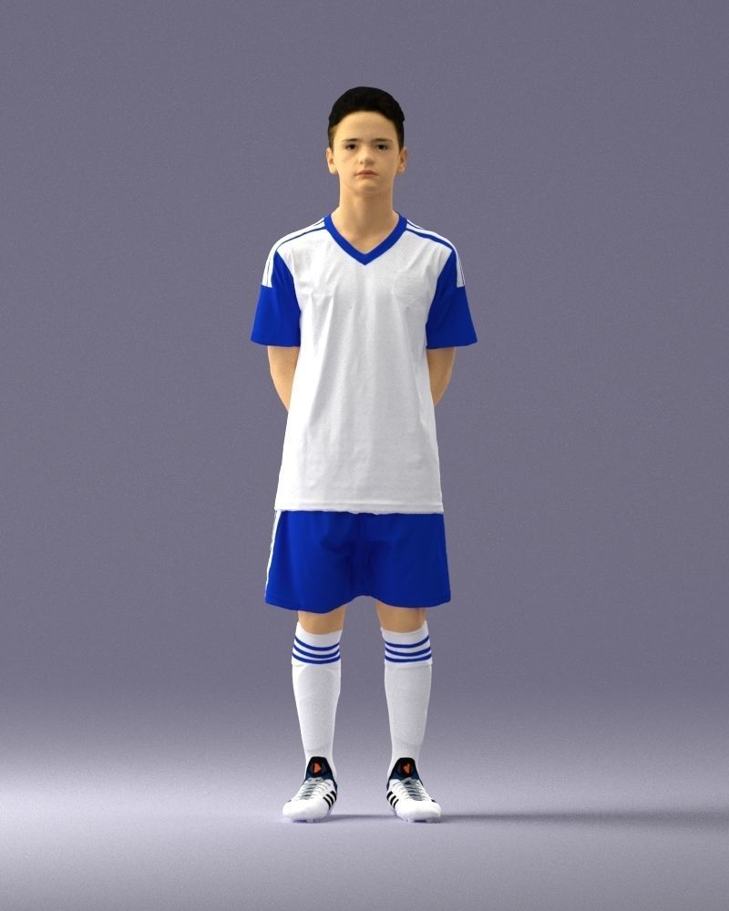 000319 Young Male Soccer Player Standing 1114 3D model_37