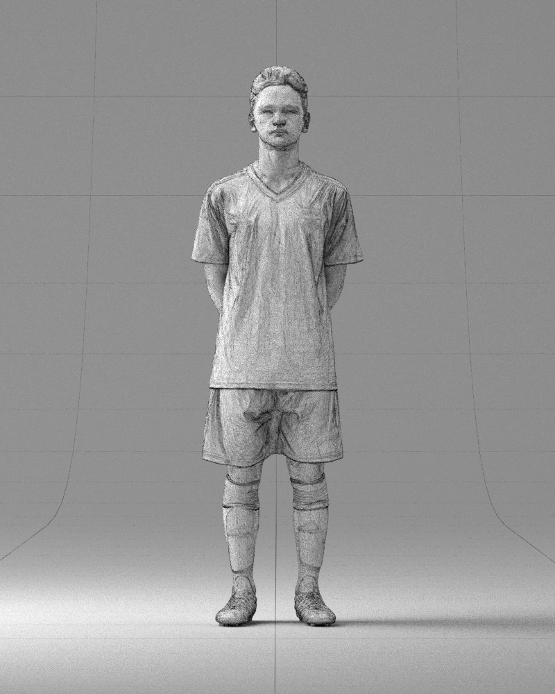 000319 Young Male Soccer Player Standing 1114 3D model_39