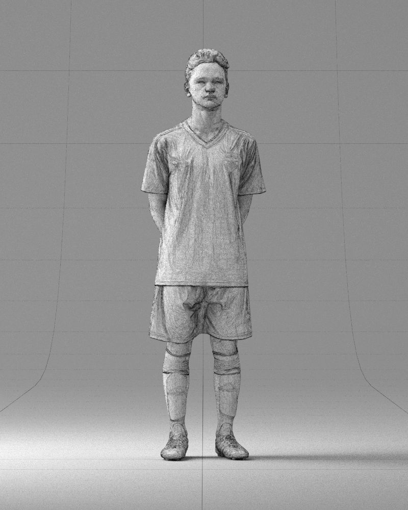 000319 Young Male Soccer Player Standing 1114 3D model_6