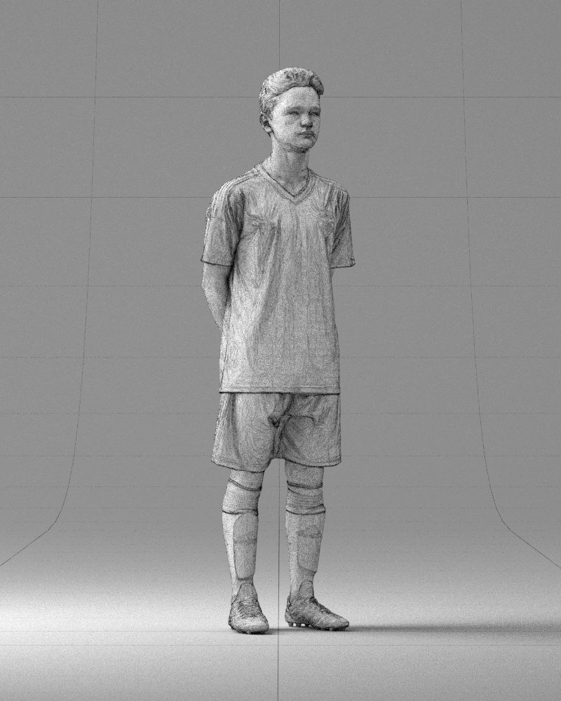 000319 Young Male Soccer Player Standing 1114 3D model_9