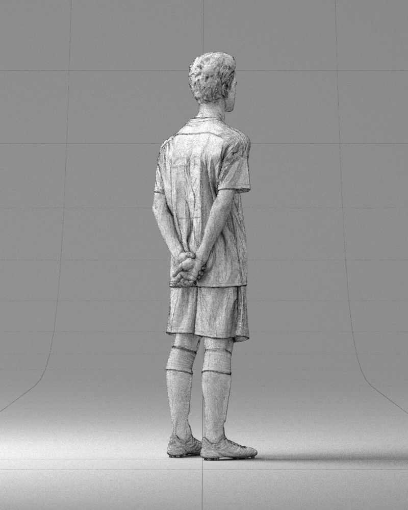 000319 Young Male Soccer Player Standing 1114 3D model_18