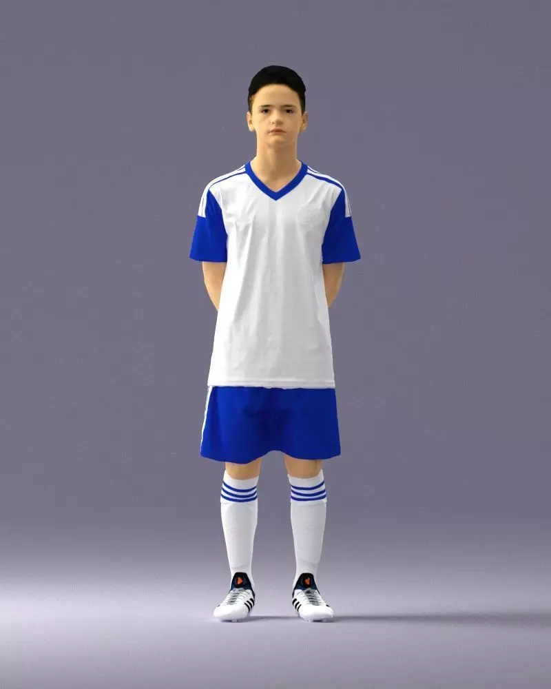 000319 Young Male Soccer Player Standing 1114 3D model_0