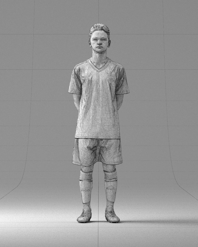 000319 Young Male Soccer Player Standing 1114 3D model_3