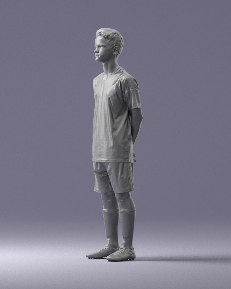 000319 Young Male Soccer Player Standing 1114 3D model_29