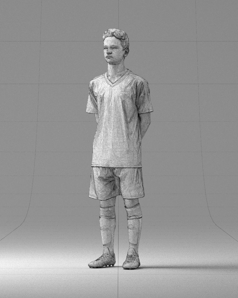 000319 Young Male Soccer Player Standing 1114 3D model_33