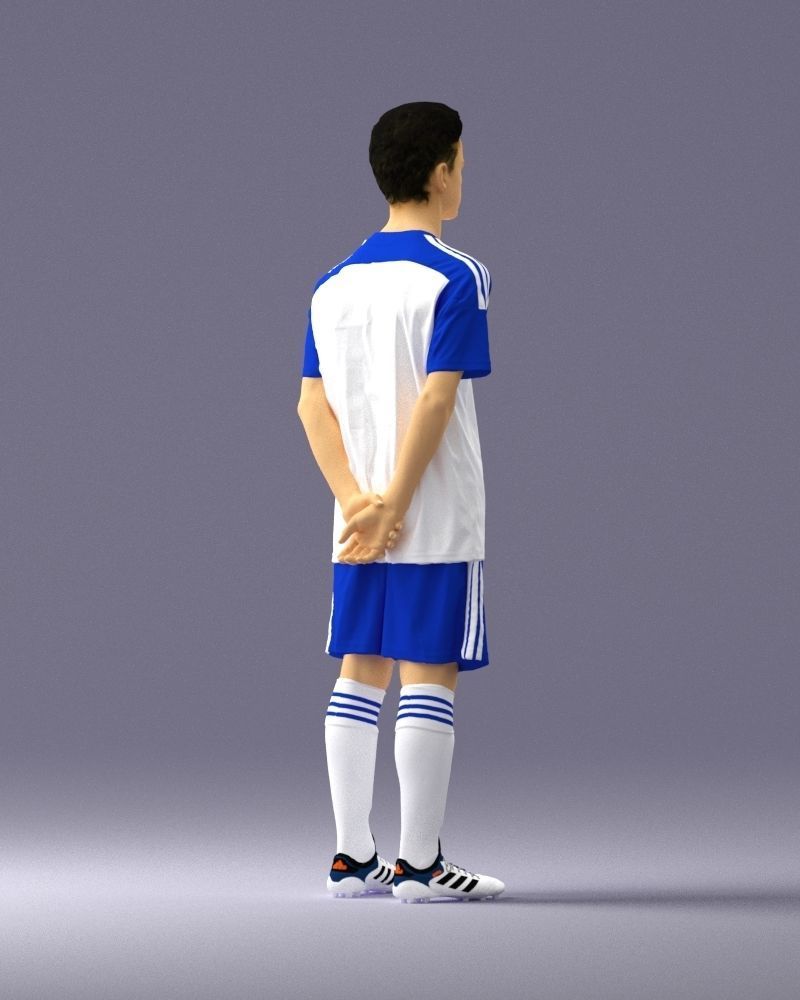 000319 Young Male Soccer Player Standing 1114 3D model_16