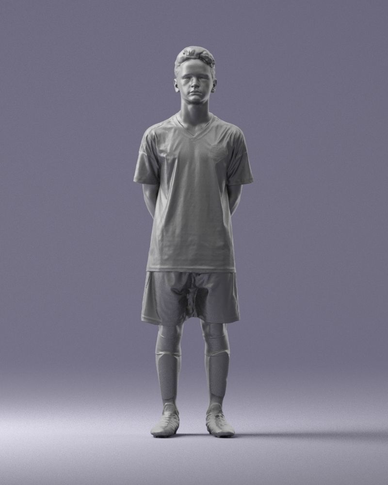 000319 Young Male Soccer Player Standing 1114 3D model_2