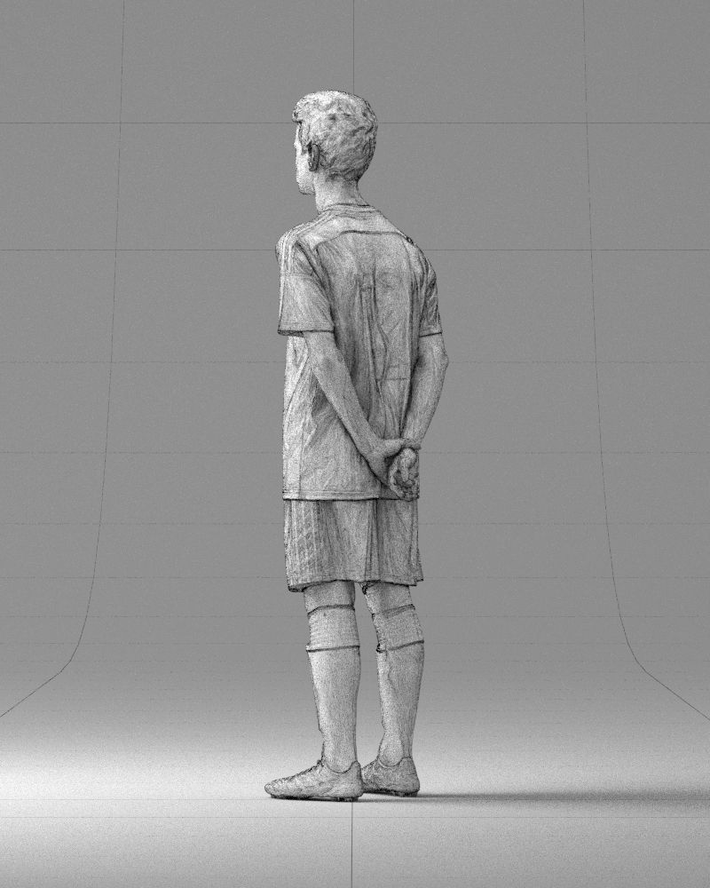 000319 Young Male Soccer Player Standing 1114 3D model_24
