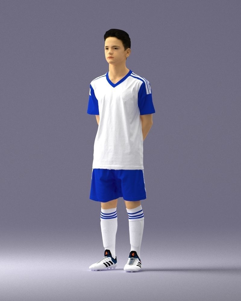 000319 Young Male Soccer Player Standing 1114 3D model_31
