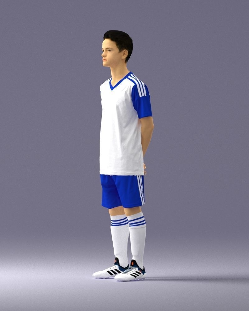 000319 Young Male Soccer Player Standing 1114 3D model_28