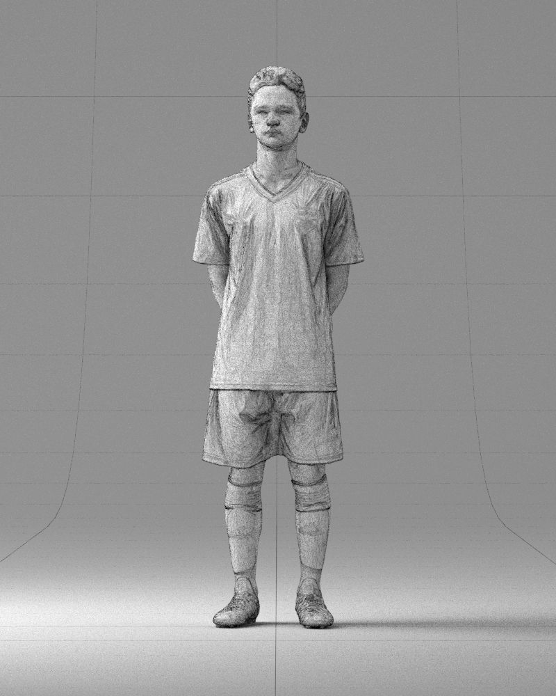 000319 Young Male Soccer Player Standing 1114 3D model_36