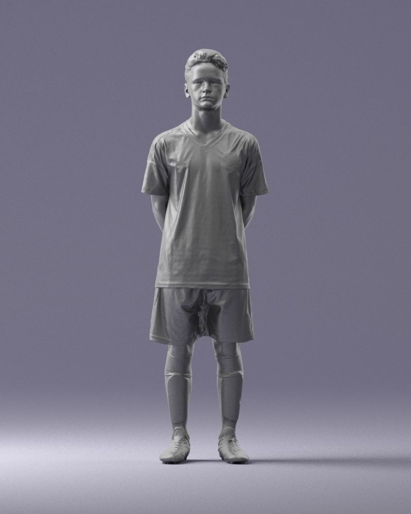 000319 Young Male Soccer Player Standing 1114 3D model_38