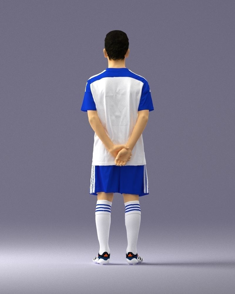 000319 Young Male Soccer Player Standing 1114 3D model_19