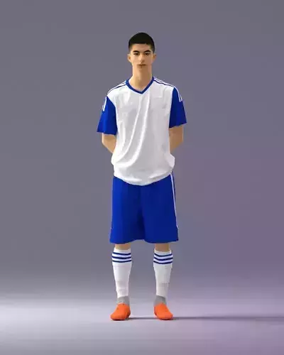 Soccer player 1114-3 3D Print Ready 3D print model