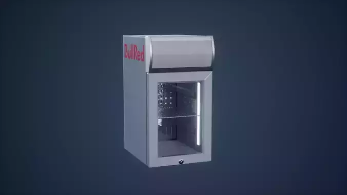 Mini Fridge Low Poly Game Ready