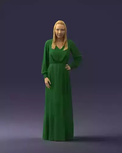 000352 Woman in Green Dress