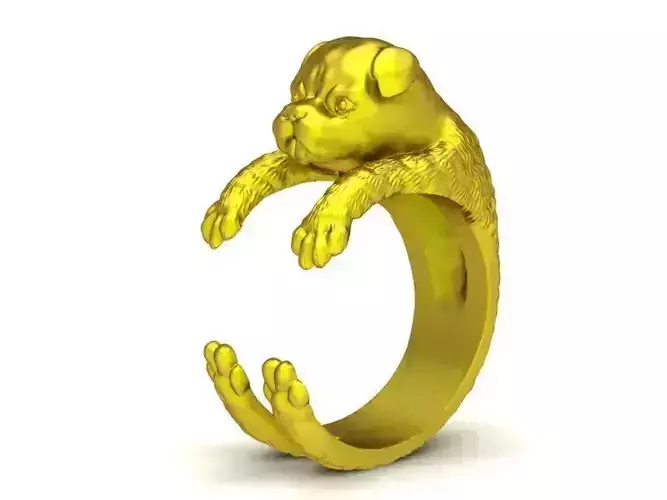 Bulldog Dog Animal Ring Jewelry  569