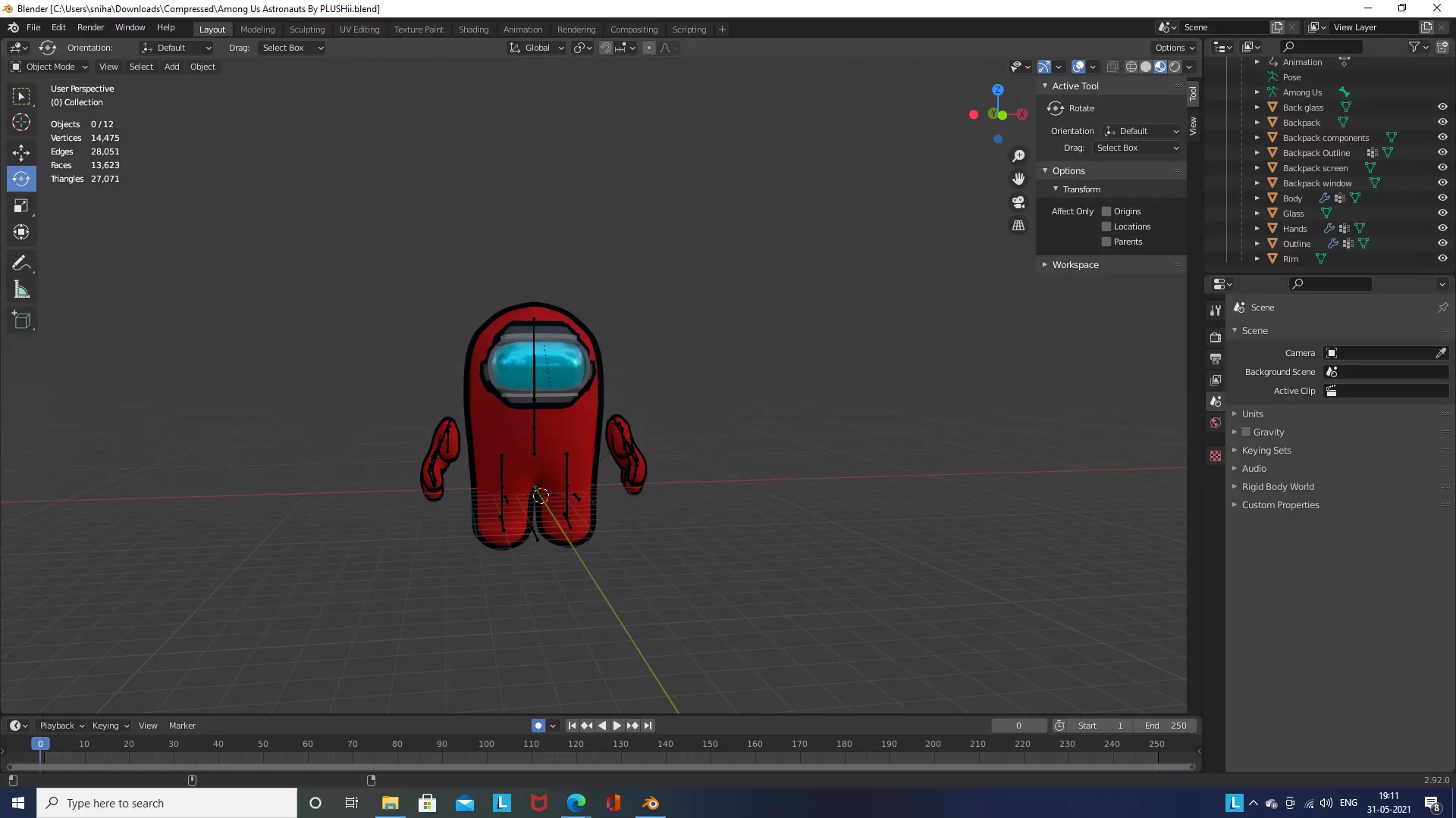 Among Us Astronauts By PLUSH 3D model_0