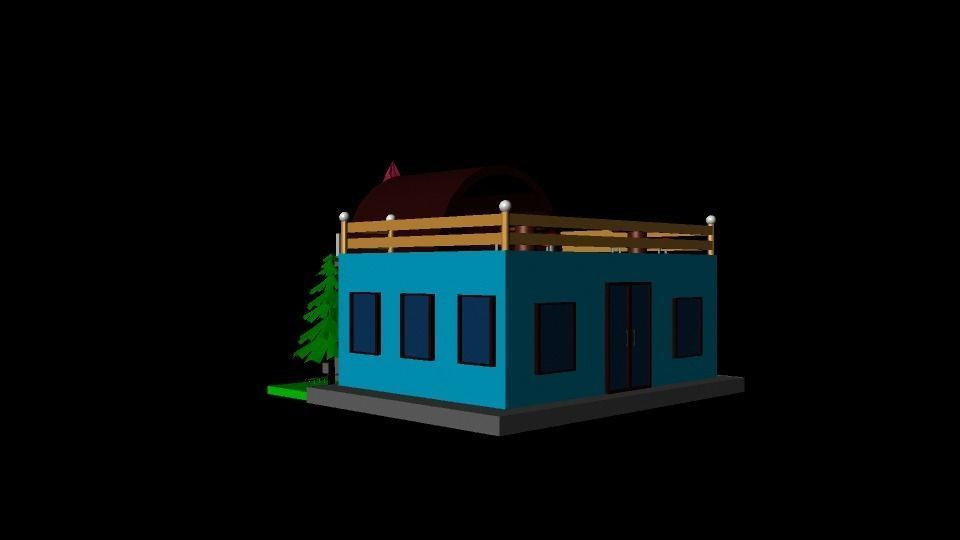 Ice Cream Shop 3D model_1