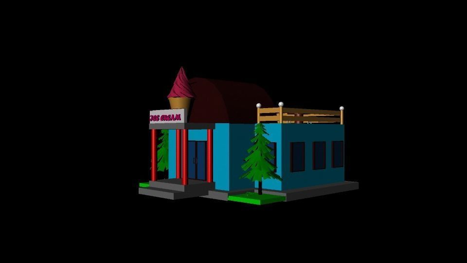 Ice Cream Shop 3D model_2