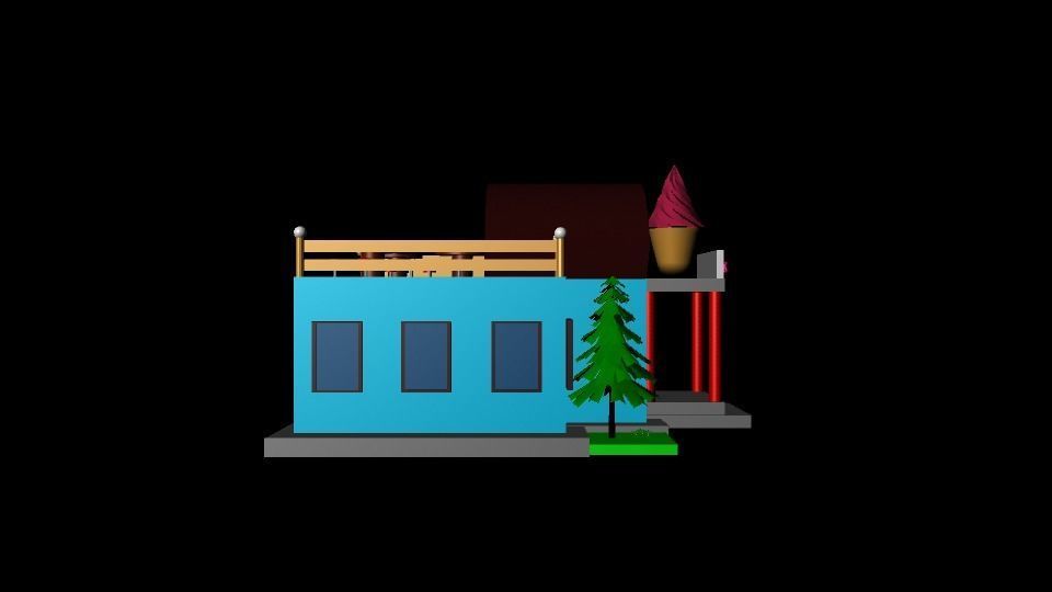 Ice Cream Shop 3D model_3