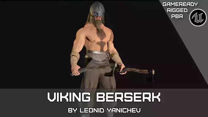 Norse Berserk Lowpoly rigged and game ready