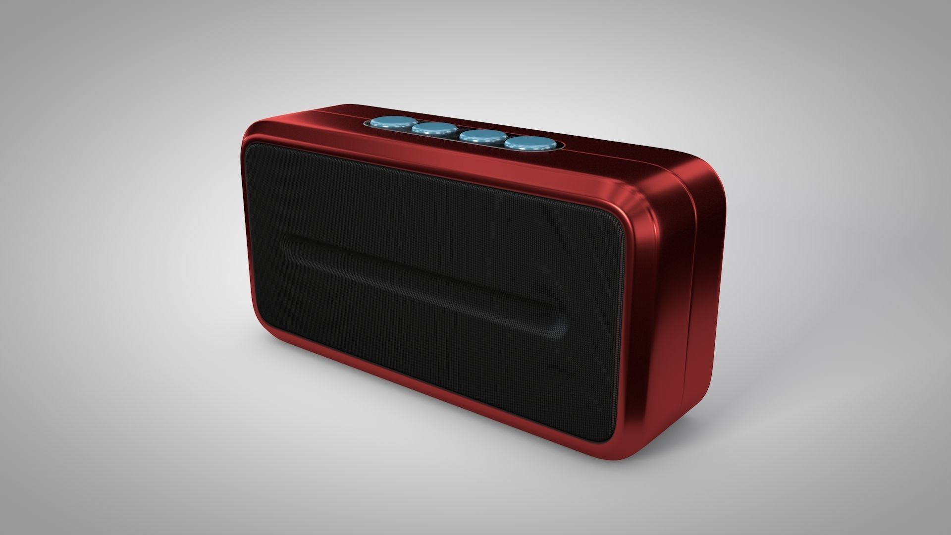 Bluetooth Speaker Low-poly 3D model_3