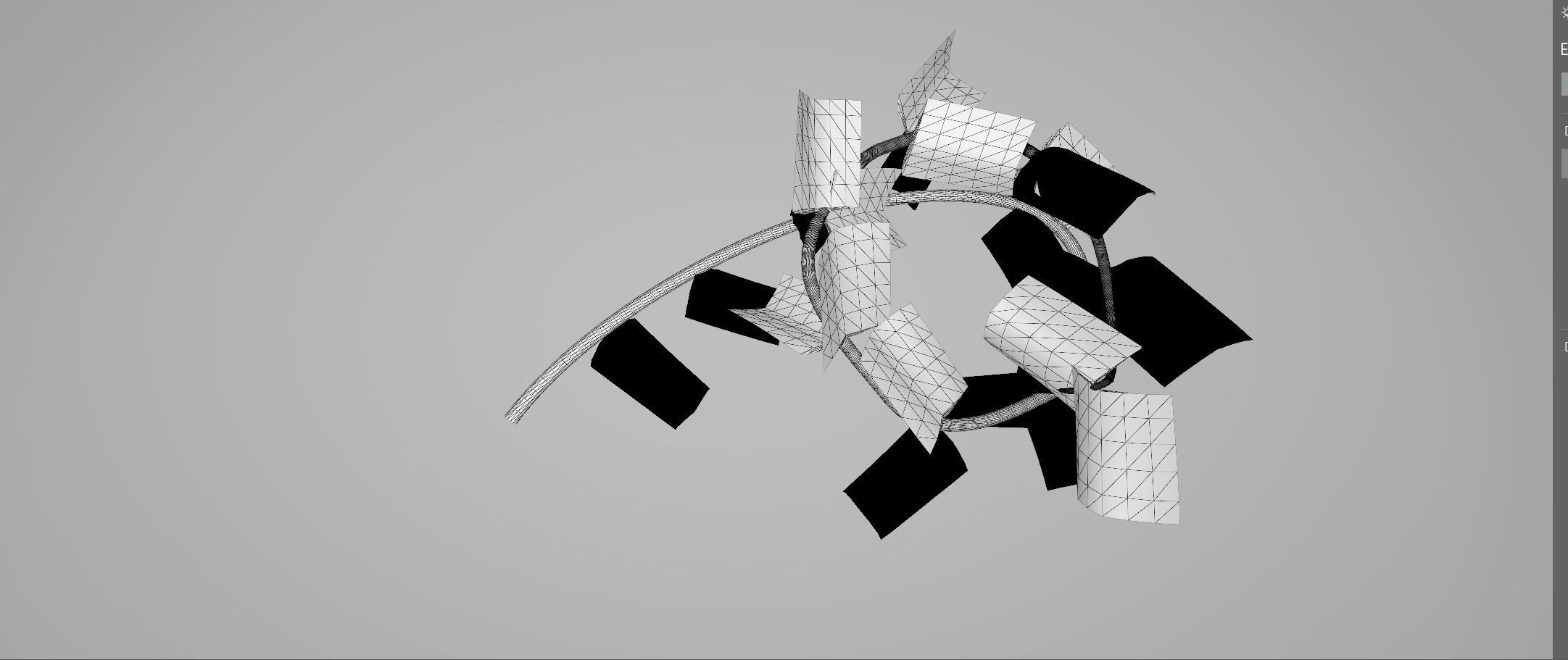 Plant leaf Low-poly 3D model_6