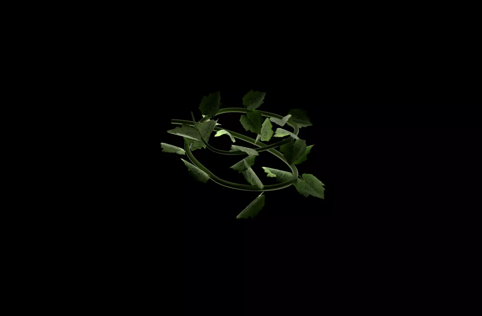 Plant leaf Low-poly 3D model_0