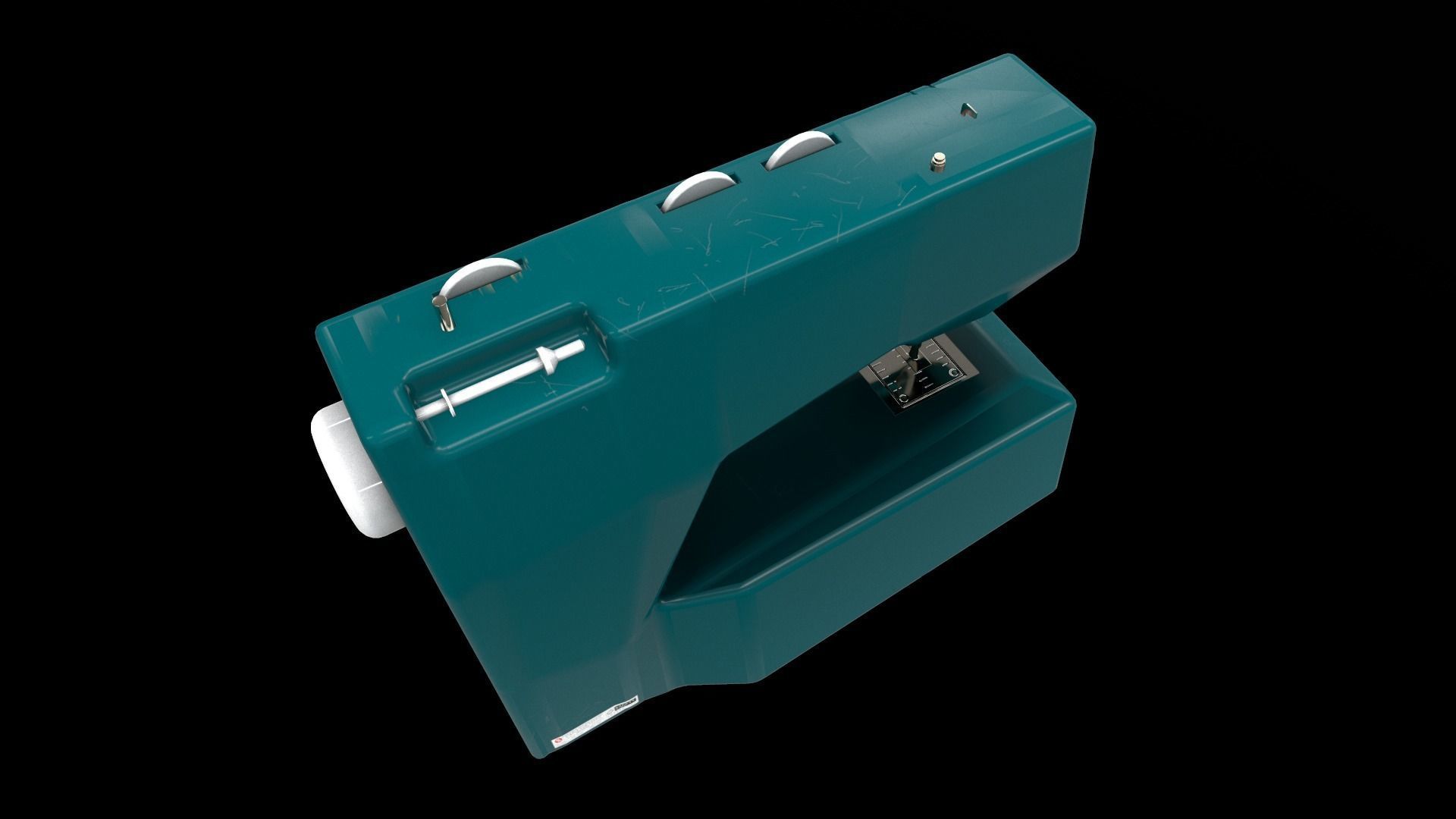 Sewing Machine Vintage Style  Low-poly 3D model_14