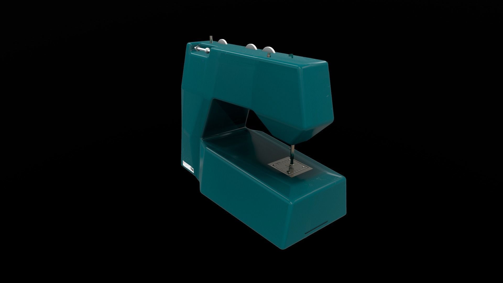 Sewing Machine Vintage Style  Low-poly 3D model_10