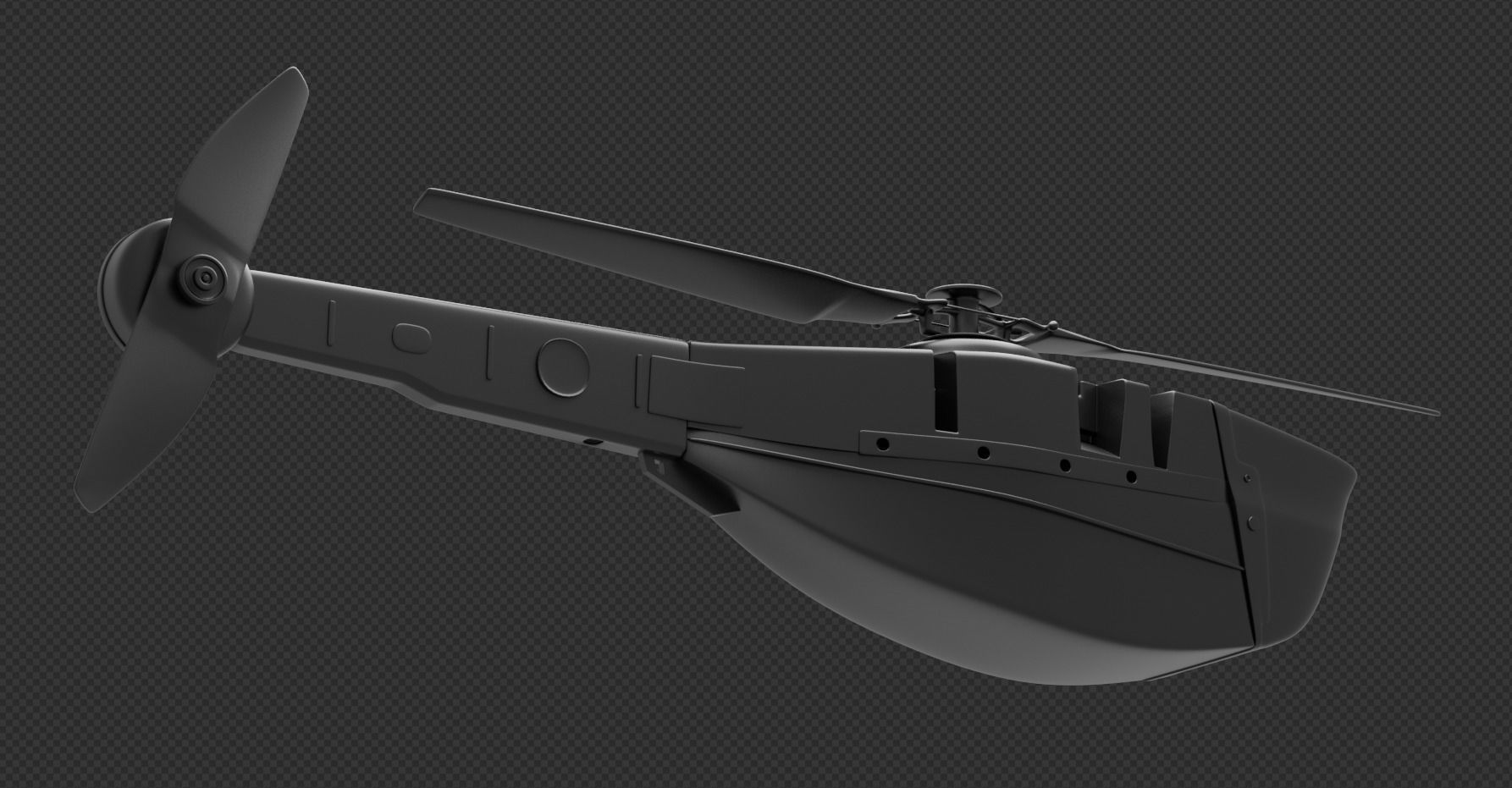 Black Hornet mini drone 3D model_6