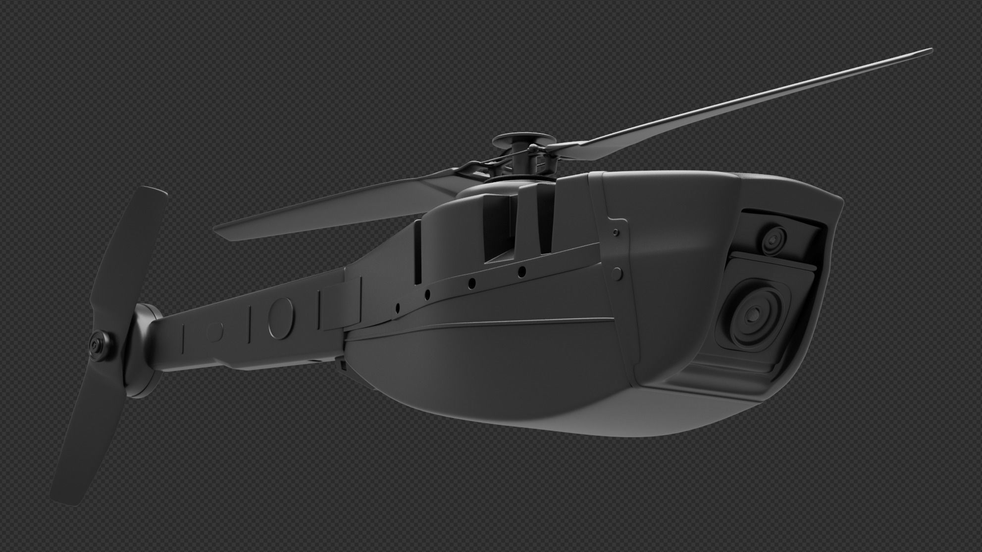 Black Hornet mini drone 3D model_7