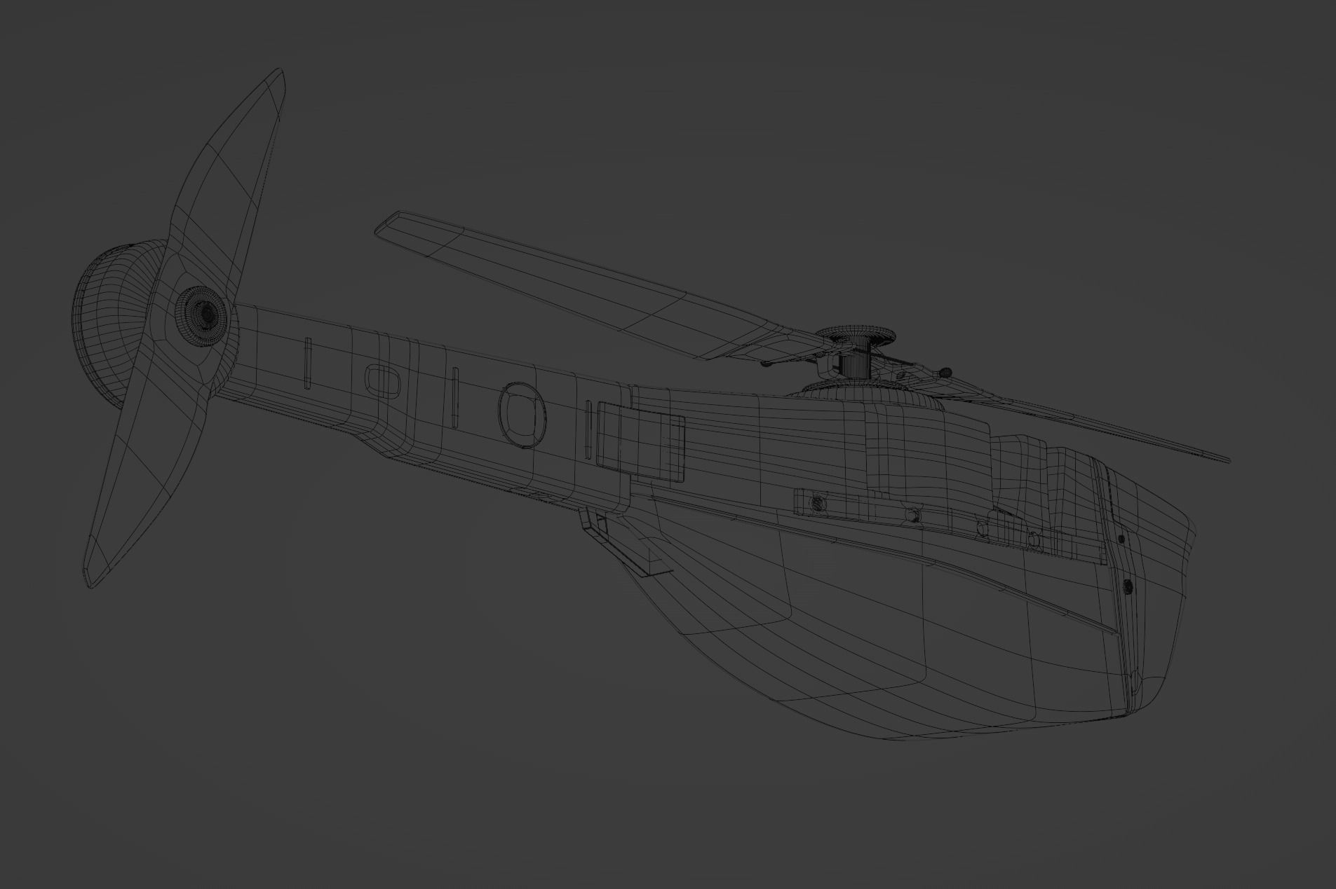 Black Hornet mini drone 3D model_8