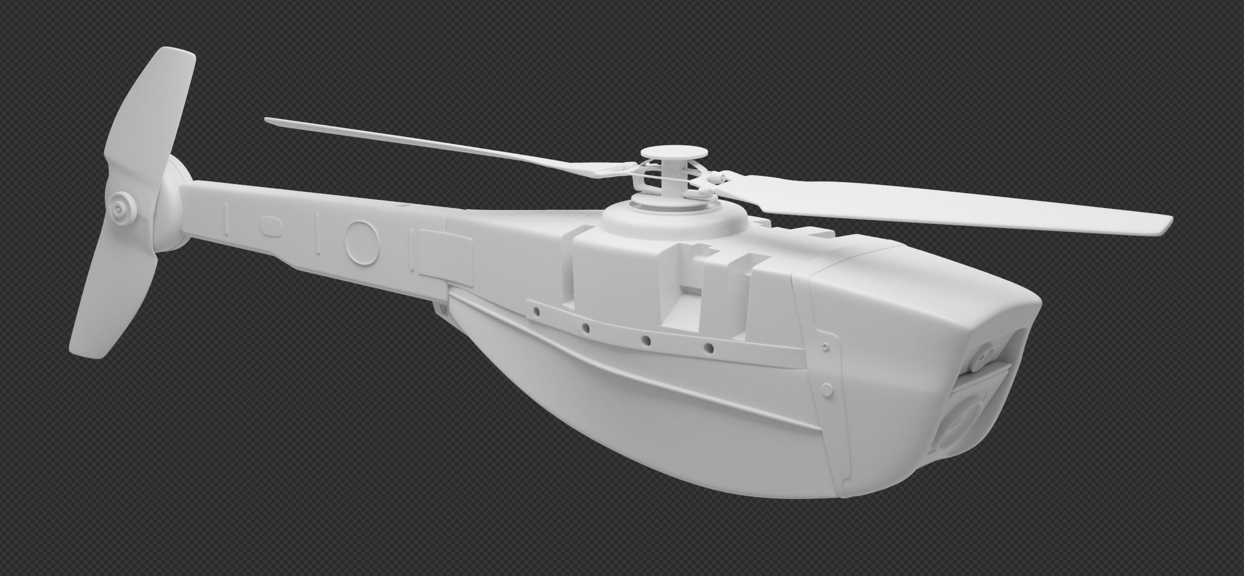 Black Hornet mini drone 3D model_16