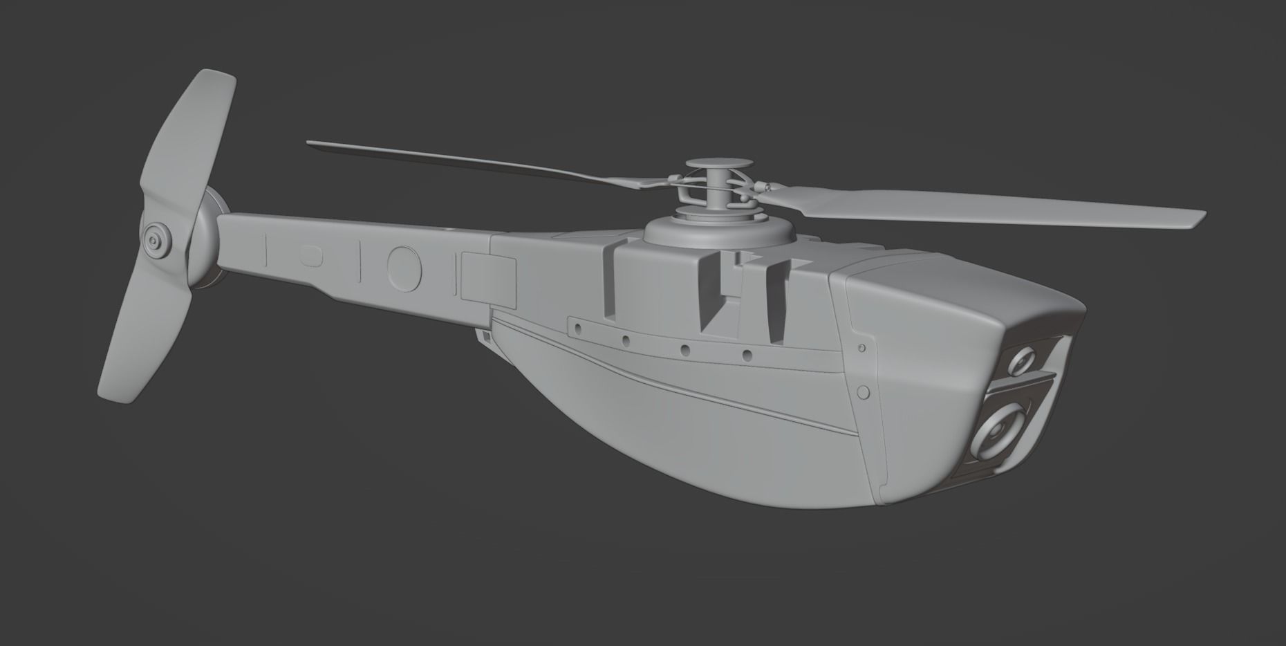 Black Hornet mini drone 3D model_9