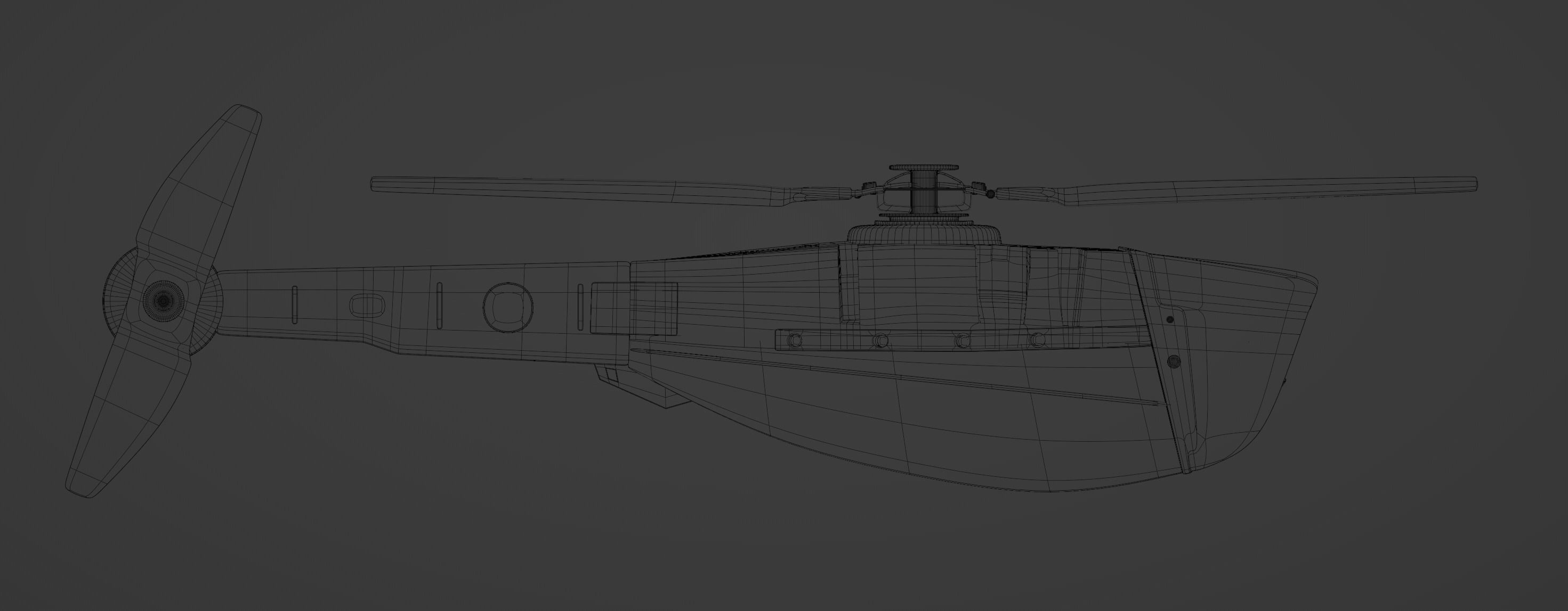 Black Hornet mini drone 3D model_11