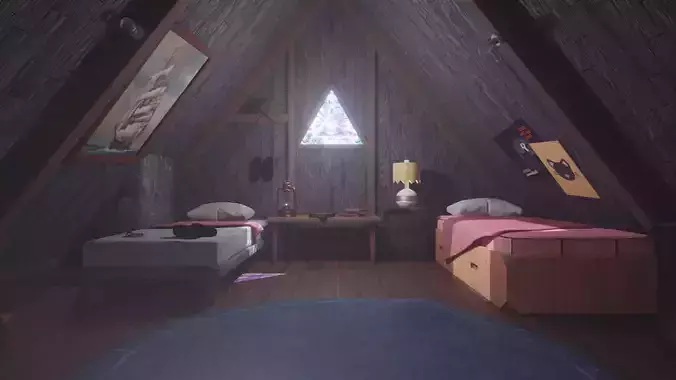 Gravity Falls Attic Furniture Set 3D Model Collection Gravity Falls Attic Furniture Set 3D Model Collection