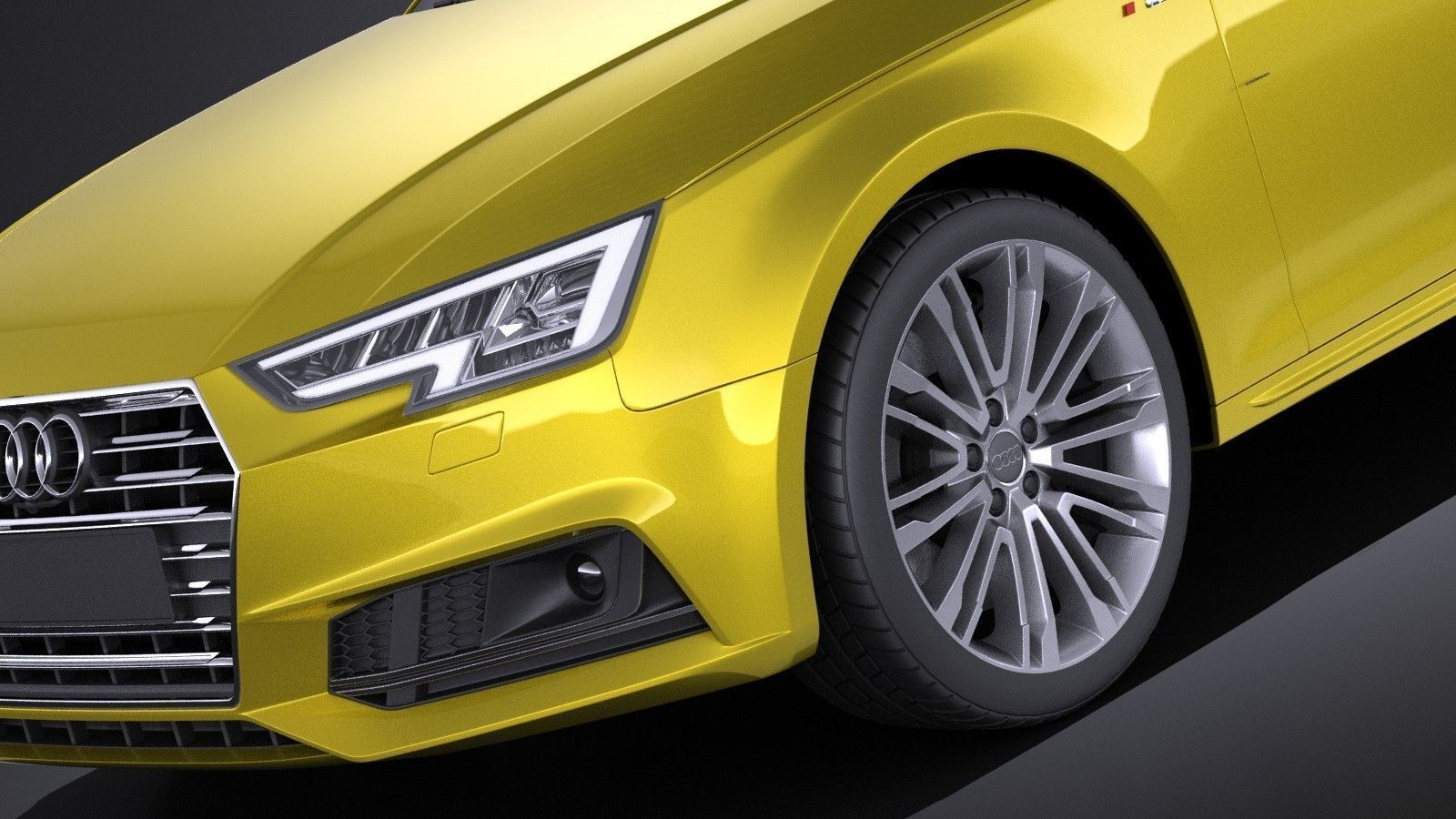 Audi A4 S-Line Sedan 2016 VRAY 3D model_2